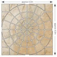 StoneFlair by Bradstone, Old Town Paving Weathered Limestone 3 Ring Circle - Pack