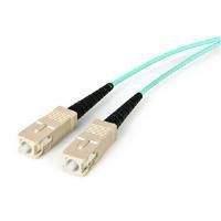 StarTech 50/125 Multimode Fiber LSZH Cable LC - SC Duplex (2m) 10 GB Aqua