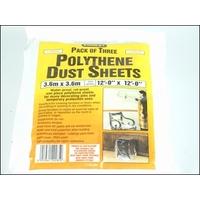 Stanley Polythene Dust Sheets (3) 3.6 x 3.6m