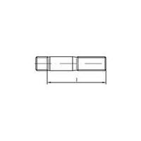 Studs M10 45 mm DIN 938 Steel 100 pc(s) TOOLCRAFT 132571