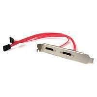 startech 2 port sata to esata slot plate bracket 03m