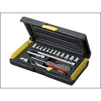 stanley microtough socket set 17 piece 14in drive