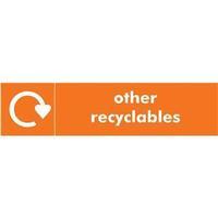 Stewart Superior BS002 Self-Adhesive Vinyl Sign (200x50mm) - Other Recyclables