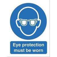 Stewart Superior M004SAV Self-Adhesive Vinyl Sign (150x200mm) - Eye Protection Must Be Worn