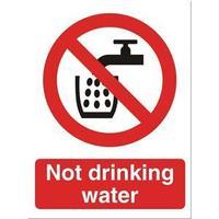 Stewart Superior P093PP Self-Adhesive PVC Sign (150x200mm) - Not Drinking Water