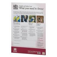 Stewart Superior Health and Safety A2 (420mm x 595mm) Law HSE Statutory Poster 2009 PVC
