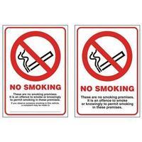 Stewart Superior SCPO004 Self-Adhesive PVC Sign (105x148mm) - No Smoking These are No Smoking Premises