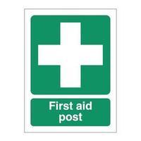 Stewart Superior SP051PVC Self-Adhesive Rigid PVC Sign (150x200mm) - First Aid Post