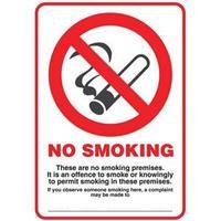 Stewart Superior SCP002PP (A4) PVC Sign No Smoking Compliant