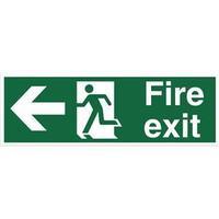 stewart superior sp120sav self adhesive vinyl sign 450x150mm fire exit ...