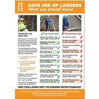 Stewart Superior HS109 Laminated Sign (420x595mm) - Safe Use of Ladders What You Should Know