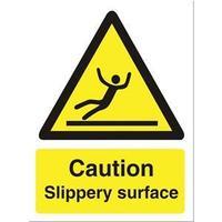 Stewart Superior WO134SAV Self-Adhesive Vinyl Sign (150x200mm) - Caution Slippery Surface