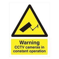 Stewart Superior WO143PVC Self-Adhesive Rigid PVC Sign (150x200mm) - Warning CCTV Cameras In Constant Operation