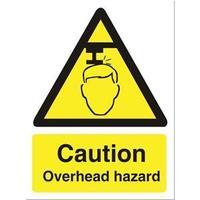 Stewart Superior WO132SAV Self-Adhesive Vinyl Sign (150x200mm) - Caution Overhead Hazard