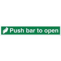 Stewart Superior NS011 Self Adhesive Vinyl Sign (600x100mm) - Push Bar to Open