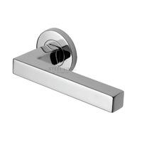 Steel Line Polished Stainless Steel Square Lever on Rose