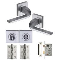 stanford square rose privacy pack satin chrome