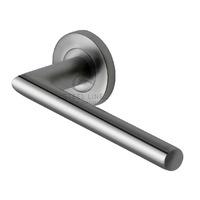 Steel Line Satin Stainless Steel Angled Lever on Rose