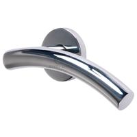 Steel Line Polished Stainless Steel Arched Lever on Rose