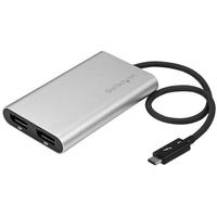 startechcom thunderbolt 3 to dual displayport adapter 4k 60hz