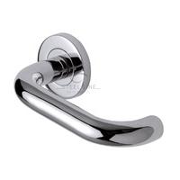 Steel Line Polished Stainless Steel D Handle Lever on Rose