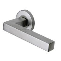 Steel Line Satin Stainless Steel Square Lever on Rose