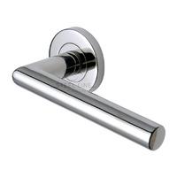 steel line polished stainless steel tubular lever on rose