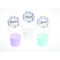 stripe bon ton cup or glass markers 12s