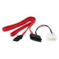 startech slimline sata female to sata with lp4 power cable adaptor 09m
