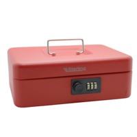 Sterling Keyless Cash Box With Combination Lock - Red