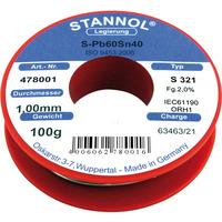 Stannol 478002 Solder Wire Pb60Sn40 1.0mm 250g