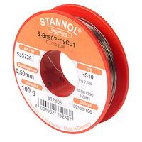 stannol 535236 solder wire hs10 sn60pb39cu1 05mm 100g