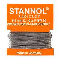 Stannol 520540 Solder Wire HS10 Sn60Pb39Cu1 0.5mm 10g