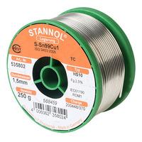 stannol 535802 solder wire hs10 sn99cu1 15mm 250g