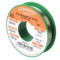 Stannol 593070 Solder Wire HS10 Sn95.5AG3.8Cu0.7 0.5mm 100g