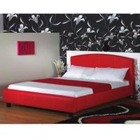 Star Collection Selkirk 4FT 6 Double Red Leather Bedstead