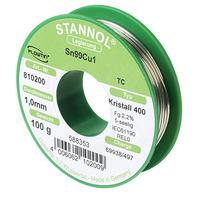 Stannol 810200 Flowtin TC Solder Wire Sn99Cu1 1.0mm 100g