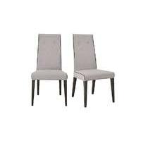 St Moritz Pair of Fabric Upholstered Dining Chairs