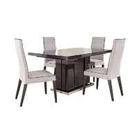St Moritz Extending Table and 4 Fabric Upholstered Chairs