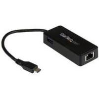 StarTech.com USB Type C To Gigabit Adapter With Extra USB Port
