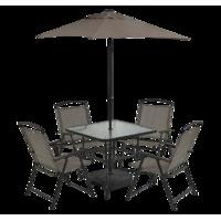 St Ives 4 Seat Patio Set with Parasol