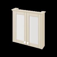 Stately Mirrored Cabinet - Cream