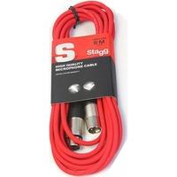 stagg smc6crd high quality microphone cable xlr xlr plug 6m red