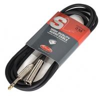 stagg audiomic extension cable 6mm male to female 3m