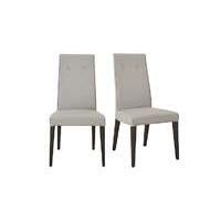 St Moritz Pair of Faux Leather Upholstered Dining Chairs