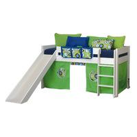 stompa play 3 midsleeper frame set with slide and tent blue and oasis  ...