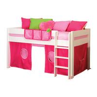 stompa play 2 midsleeper frame set with tent pink and flowers tent wit ...
