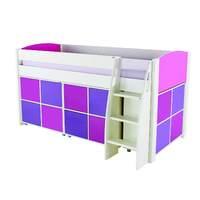 stompa unos mid sleeper pink incl 3 multi cubes with 2 pink and 2 purp ...