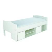 Stompa UNOS storage cabin bed - White Headboard - White Doors