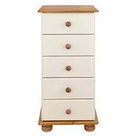 stamford 5 drawer narrow chest